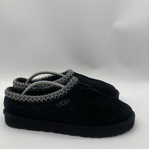Mens Size 13 Ugg Tasman Black Suede Casual Sherpa Lined Slip-On Slipper 5950